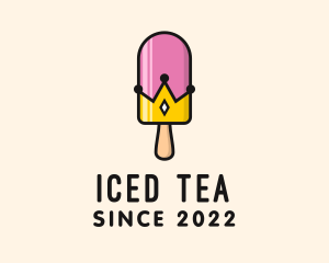 Ice Cream Popsicle Crown logo design