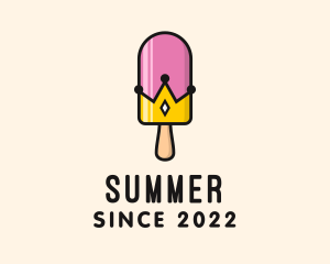 Ice Cream Popsicle Crown logo design