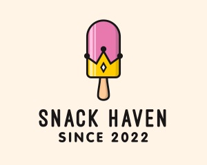 Ice Cream Popsicle Crown logo design