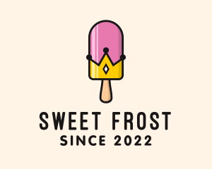 Ice Cream Popsicle Crown logo design