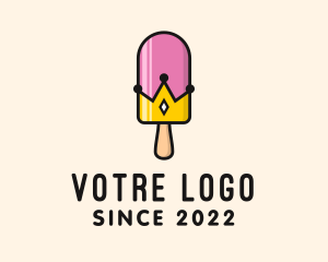 Ice Pop - Ice Cream Popsicle Crown logo design