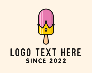 Frosted - Ice Cream Popsicle Crown logo design