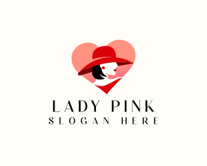 Lady Hat Fashion logo design