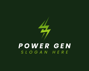 Generator - Lightning Electricity Charge logo design