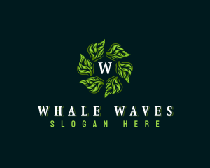 Wellness Leaf Waves logo design