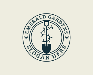 Landscaping Garden Shovel logo design