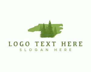 Map - North Carolina State Fraser Fir logo design