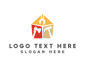Triangle Ruler - Home Renovation Tools logo design