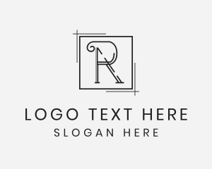 Minimalist - Simple Geometric Letter R logo design