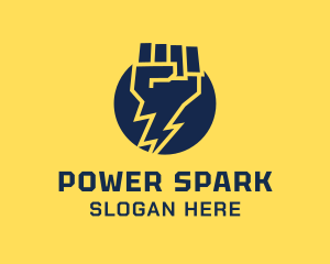 Electric - Electric Clenched Fist logo design
