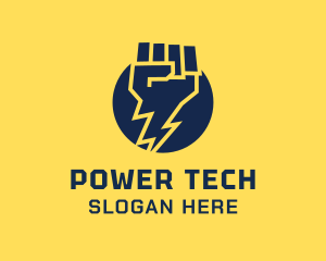 Electrical - Electric Clenched Fist logo design
