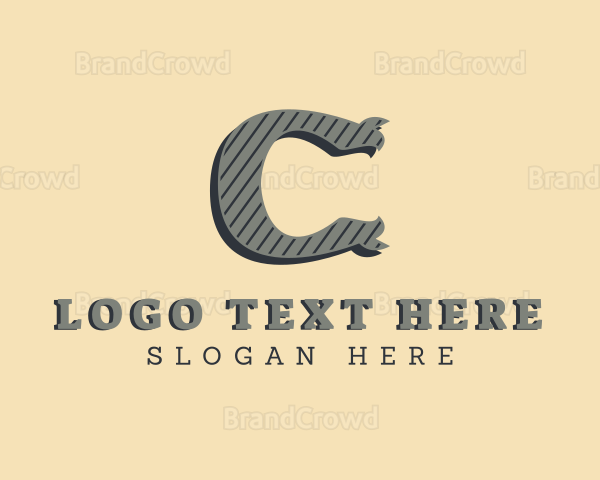 Antique Tailoring Brand Letter C Logo