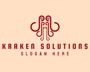 Kraken - Octopus Seafood Tentacle logo design