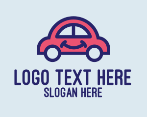 Fun - Smiling Small Car logo design