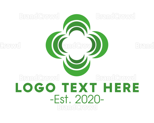 Green Floral Leaves Logo