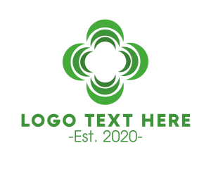 Wave - Green Floral Leaves logo design