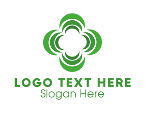 Green Floral Leaves Logo