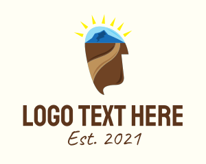 Brain - Outdoor Mountain Head logo design