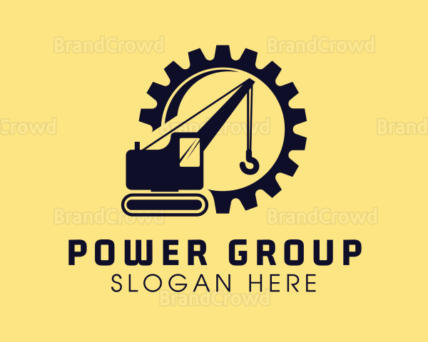 Industrial Construction Excavator Logo