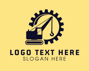 Gear - Industrial Construction Excavator logo design