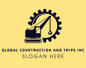 Industrial Construction Excavator Logo