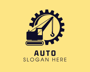 Industrial Construction Excavator Logo