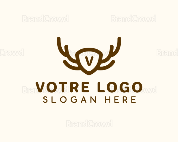 Deer Antler Shield Logo