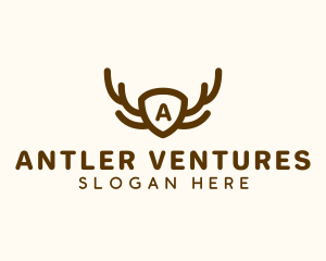 Deer Antler Shield logo design