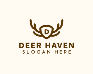 Deer Antler Shield logo design