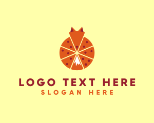 Pepperoni - Pizza Slice Fox logo design