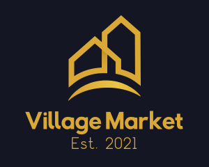 Village - Yellow Village Realtor logo design