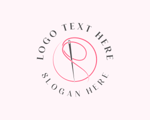 Couture - Needle Thread Letter R logo design