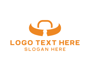 Cage - Horn Bull Lock logo design