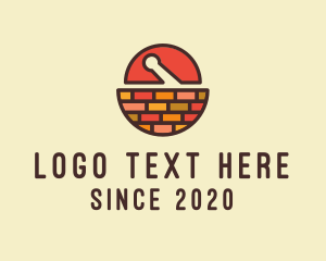 Brick - Brick Mortar Pestle logo design