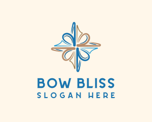 Bow - Religious Bow Cross logo design