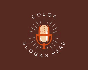 Podcast - Podcast Microphone Media logo design