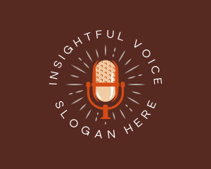 Podcast Microphone Media logo design