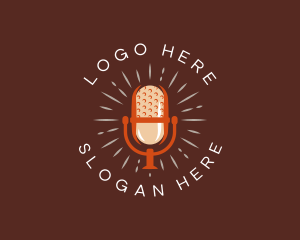 Studio - Podcast Microphone Media logo design