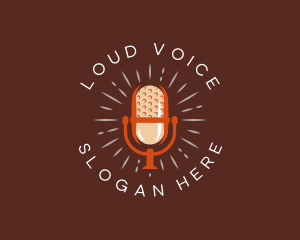 Podcast Microphone Media logo design