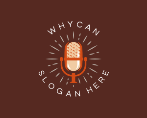 Talk Radio - Podcast Microphone Media logo design