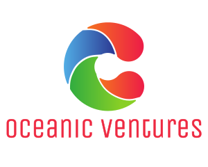 Colorful Wave C logo design