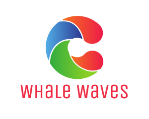 Colorful Wave C logo design