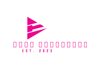 Alphabet - Play Button Letter E logo design