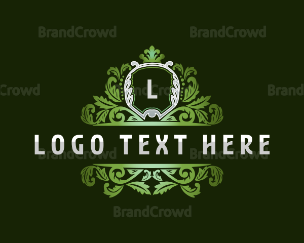 Elegant Crown Leaves Logo