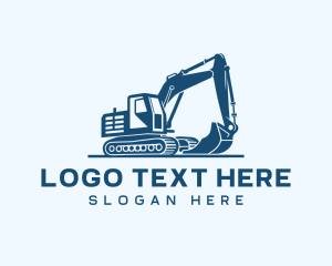 Heavy Machinery - Excavation Heavy Equipment Contractor logo design