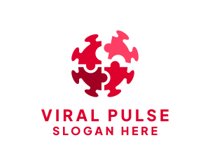 Virus - Pandemic Virus Puzzle logo design