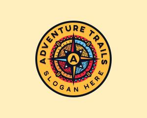 Travel Exploration Compass logo design