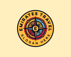 Travel Exploration Compass logo design