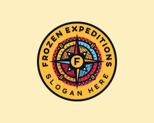 Travel Exploration Compass logo design