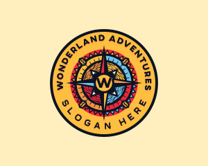 Travel Exploration Compass logo design